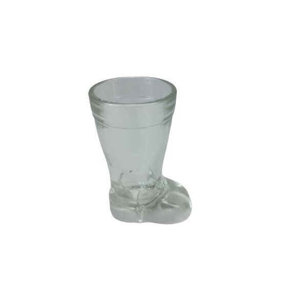 Glass Boot Shaped Shot Glass Mod Der 3.25" Wellie Boot Vintage - Picture 3 of 7